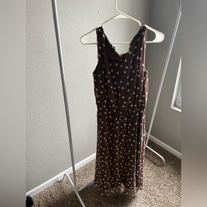 Brown polka dot dress